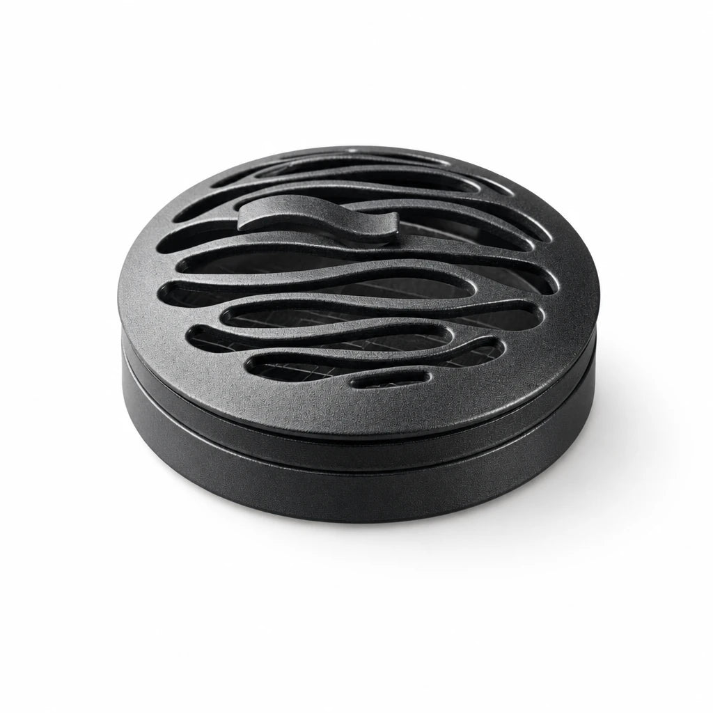 Retro Round Mosquito Coil Burner with Lid