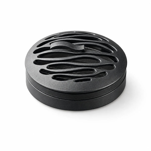 Retro Round Mosquito Coil Burner with Lid