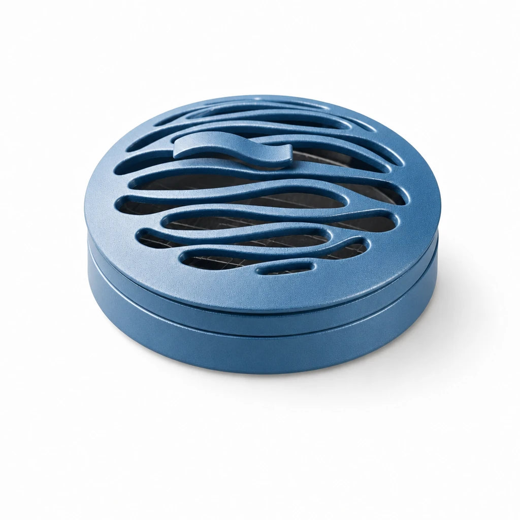Retro Round Mosquito Coil Burner with Lid