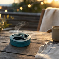 Retro Round Mosquito Coil Burner with Lid