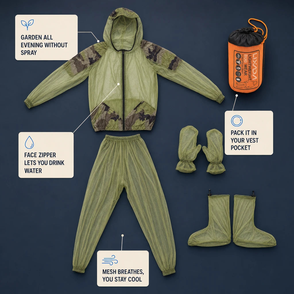 Complete Mosquito Repellent Suit Set – Mesh Jacket