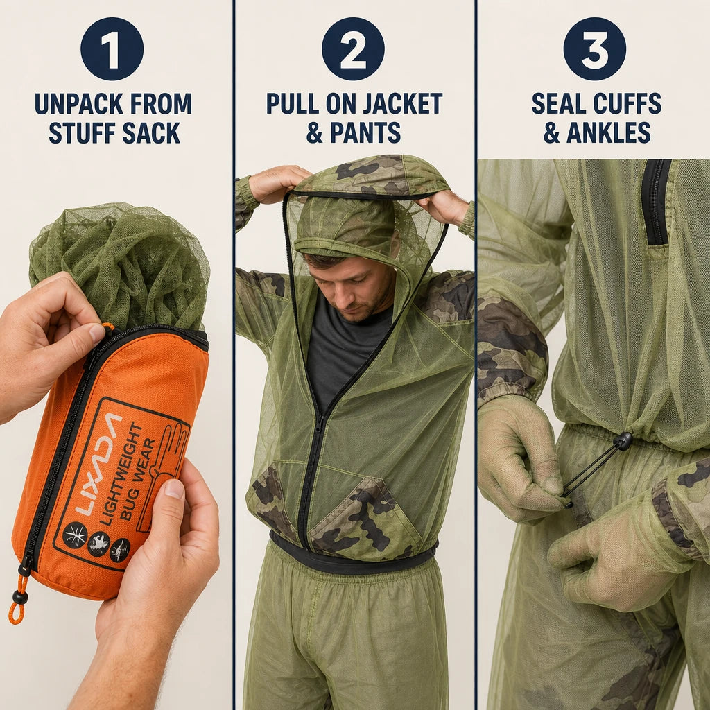 Complete Mosquito Repellent Suit Set – Mesh Jacket
