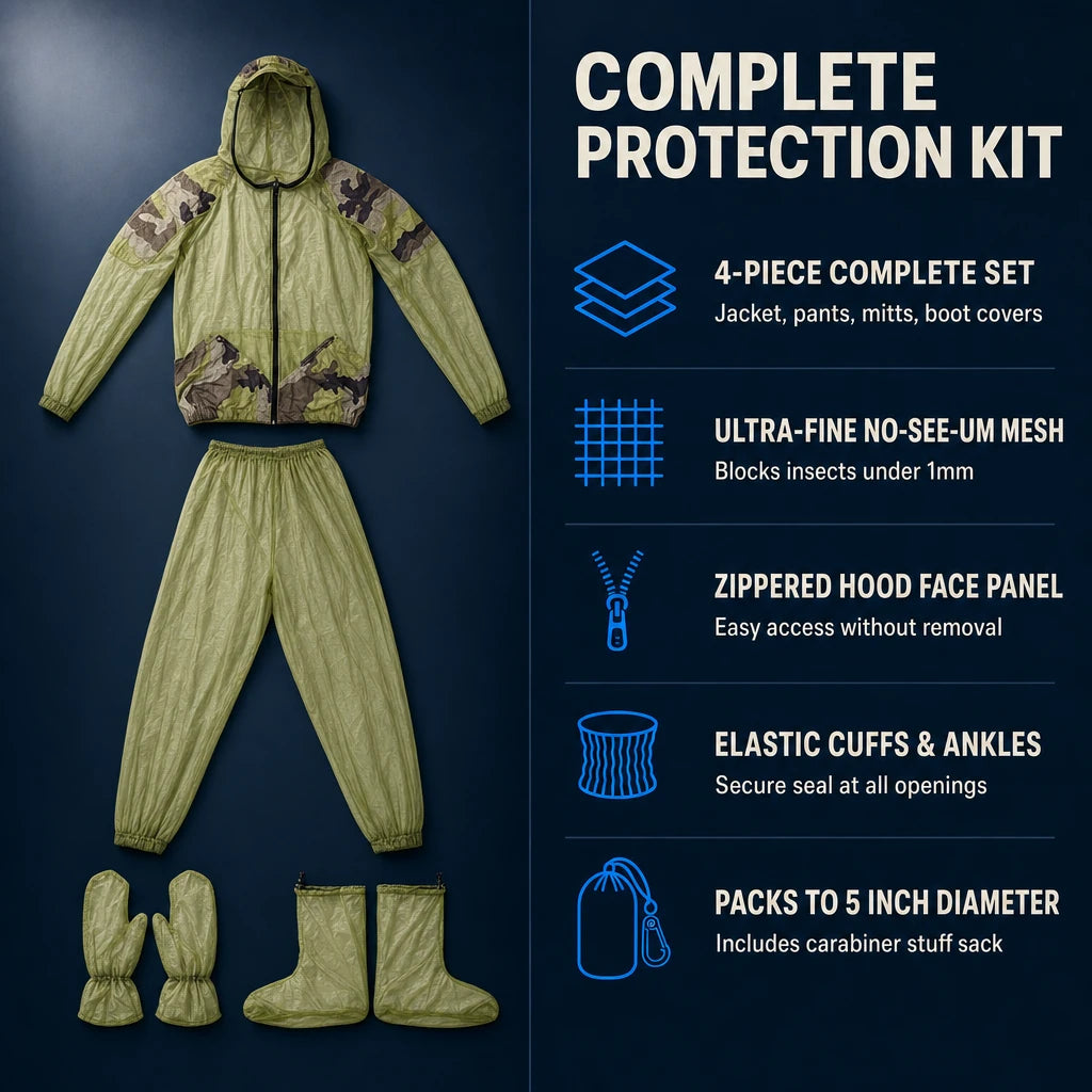 Complete Mosquito Repellent Suit Set – Mesh Jacket