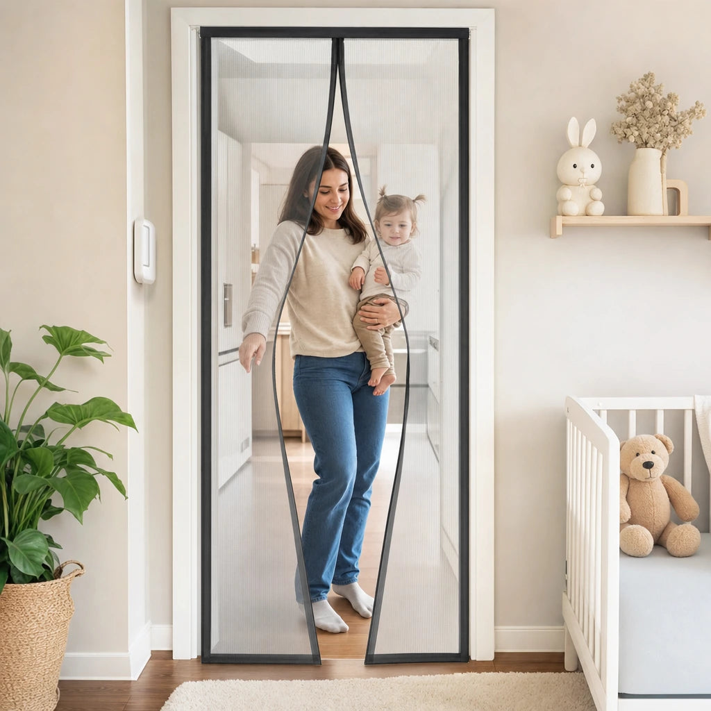 Block 3 — Magnetic Door Mosquito Net Curtain