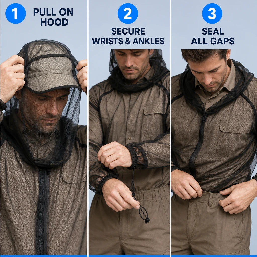 Mesh Hooded Mosquito-Proof Suit