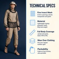 Mesh Hooded Mosquito-Proof Suit