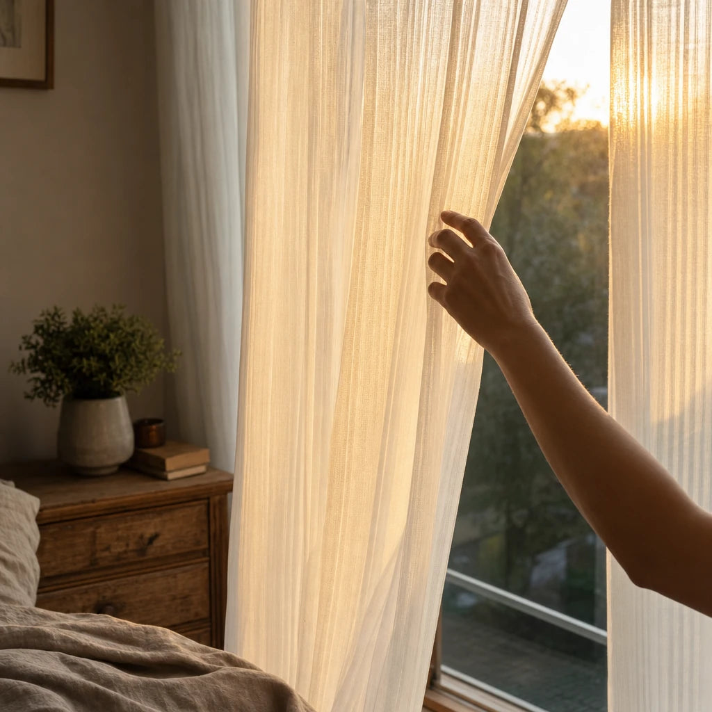White Sheer Voile Curtains
