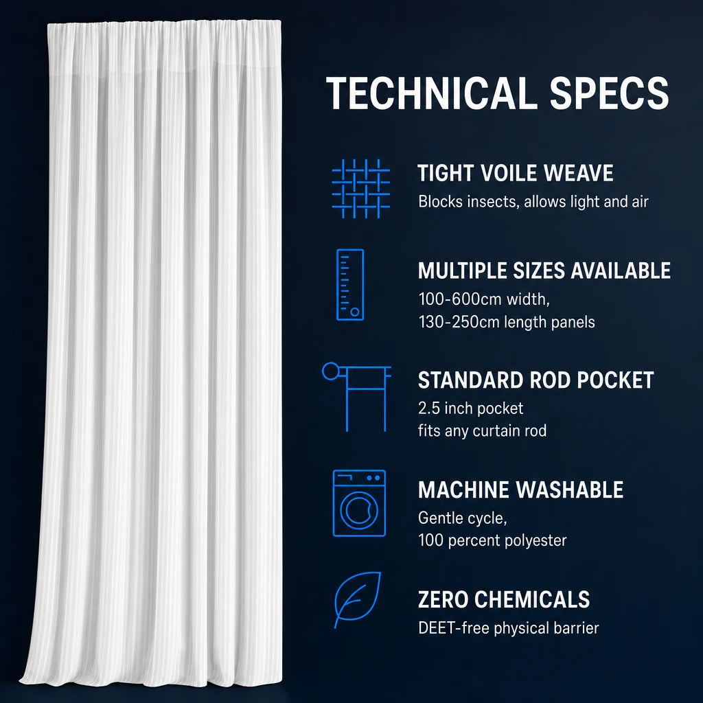 White Sheer Voile Curtains