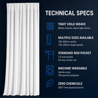 White Sheer Voile Curtains