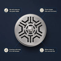 Stainless Steel Mosquito Coil Holder with Cover