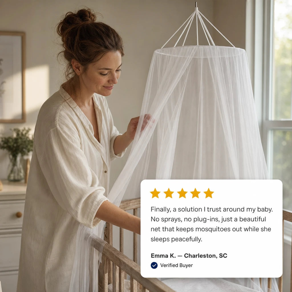 Elegant Canopy Mosquito Net for Double Bed