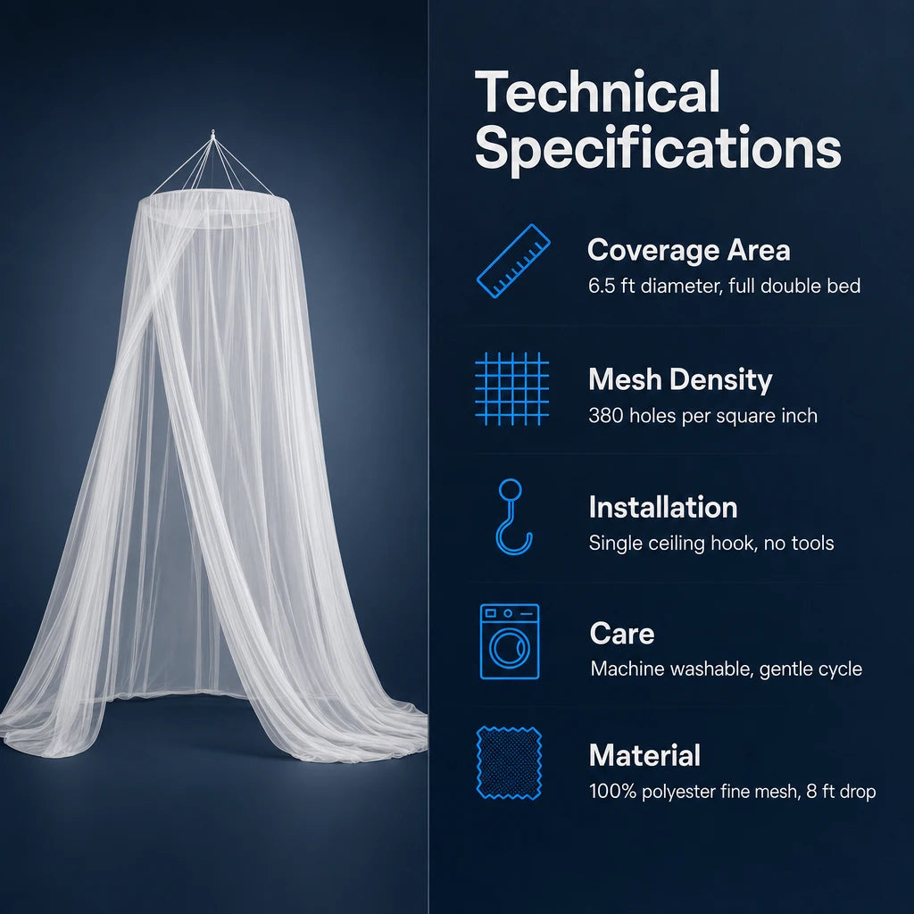 Elegant Canopy Mosquito Net for Double Bed
