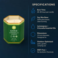 Lemongrass Mosquito Repellent Soy Candle