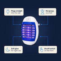 Plug-In Mosquito Zapper Night Light, 2-Pack
