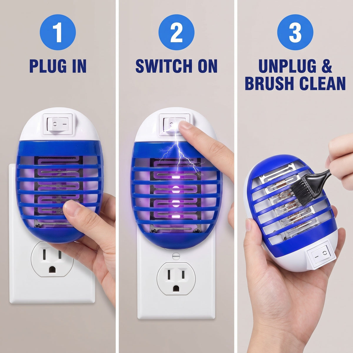 Plug-In Mosquito Zapper Night Light, 2-Pack