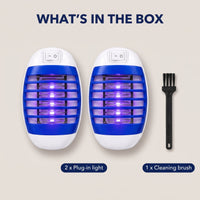 Plug-In Mosquito Zapper Night Light, 2-Pack