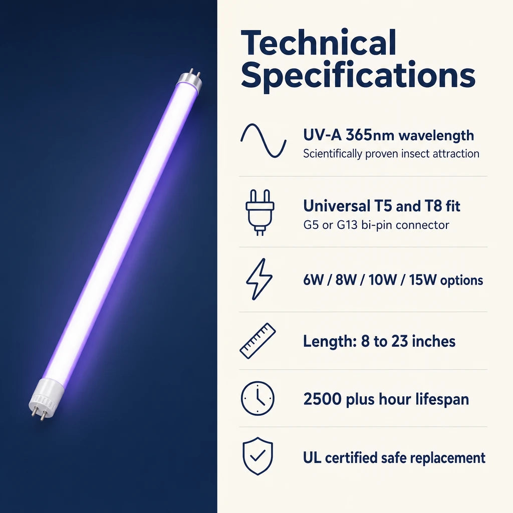 UV Replacement Tube for Mosquito Killer Lamps