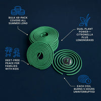 Lemongrass Citronella Incense Coils 48pcs