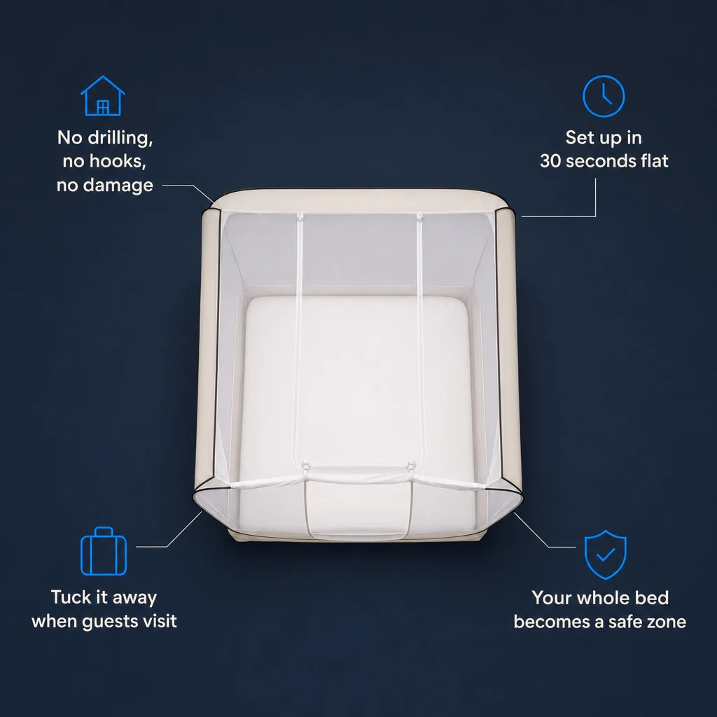 No-Installation Mosquito Net Canopy