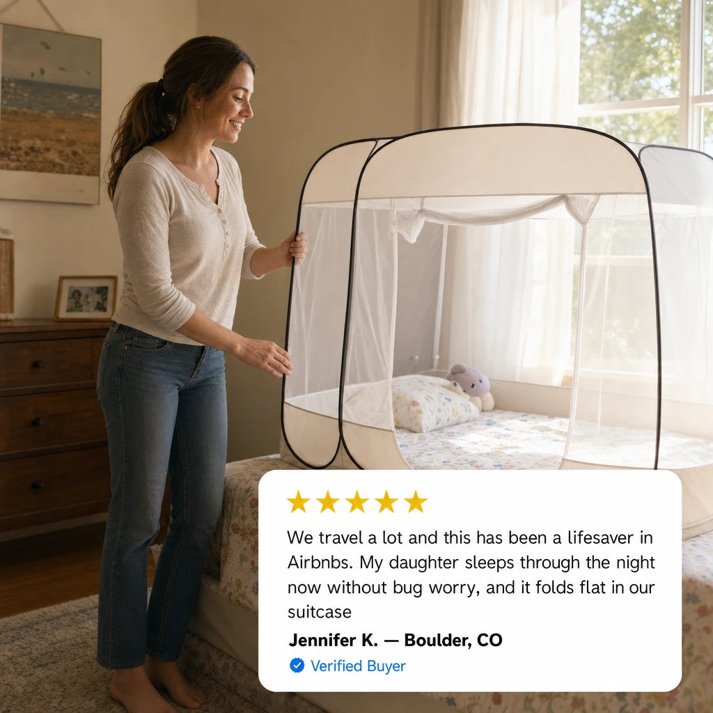No-Installation Mosquito Net Canopy
