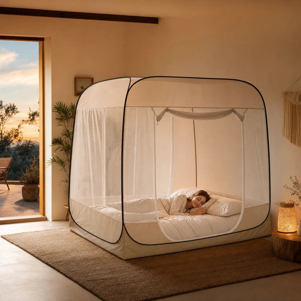 Block 1 — No-Installation Mosquito Net Canopy