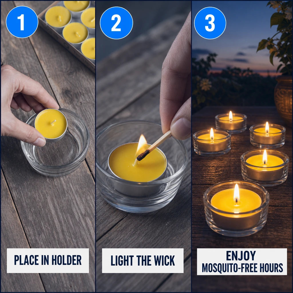 Citronella Tea Light Candles 50pcs