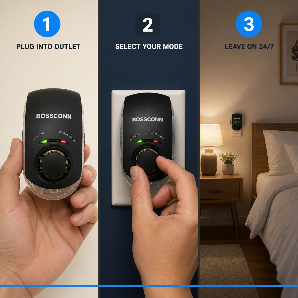 Ultrasonic & Electromagnetic Pest Repeller