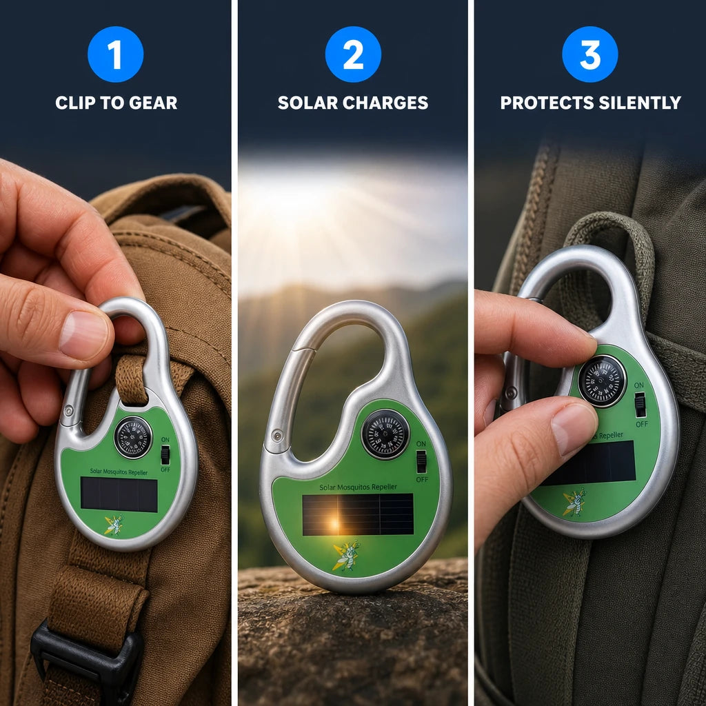 Solar Ultrasonic Mosquito Repeller with Compass