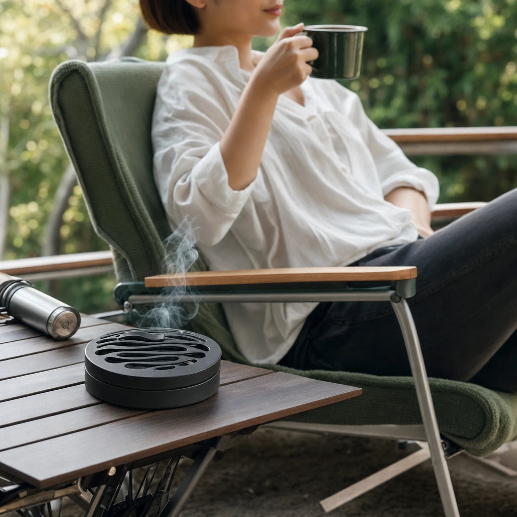 Block 3 — Retro Round Mosquito Coil Burner with Lid