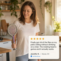 Rotating Head Bug Zapper Racket