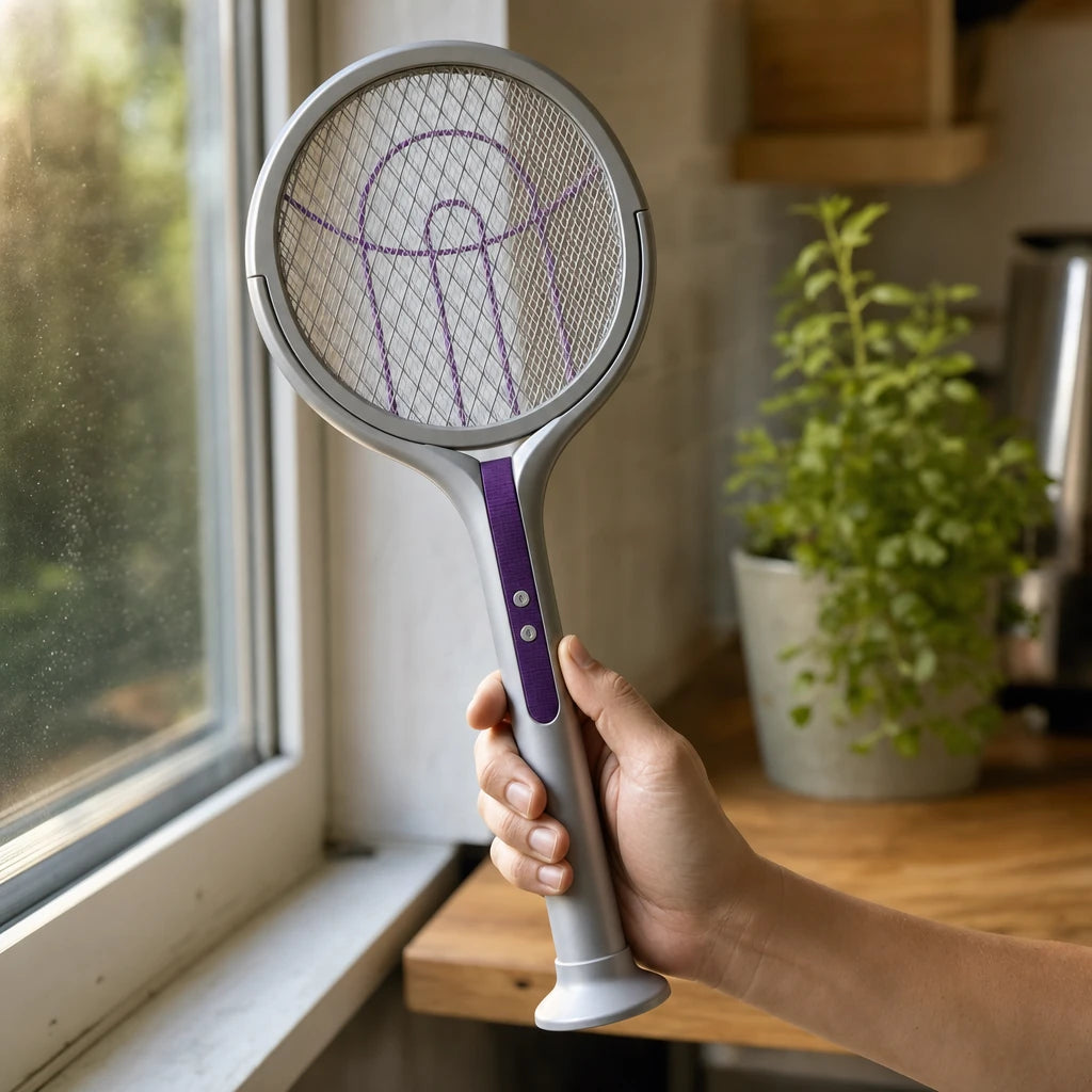 Rotating Head Bug Zapper Racket