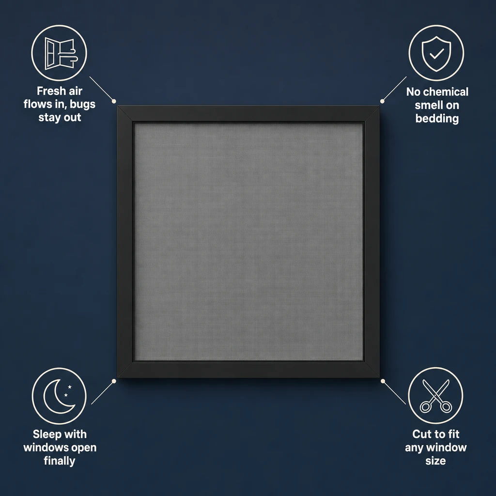 Self-Adhesive Black Window Mosquito Net