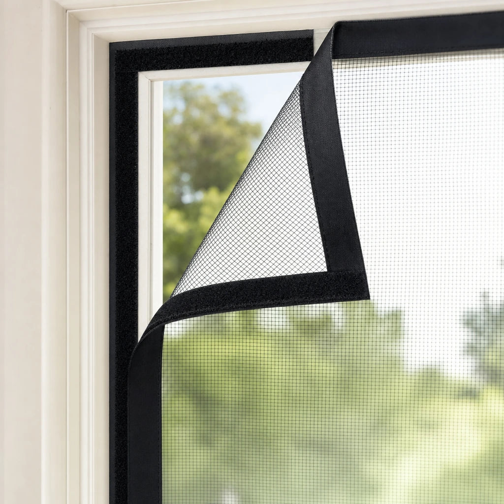 Block 2 — Self-Adhesive Black Window Mosquito Net