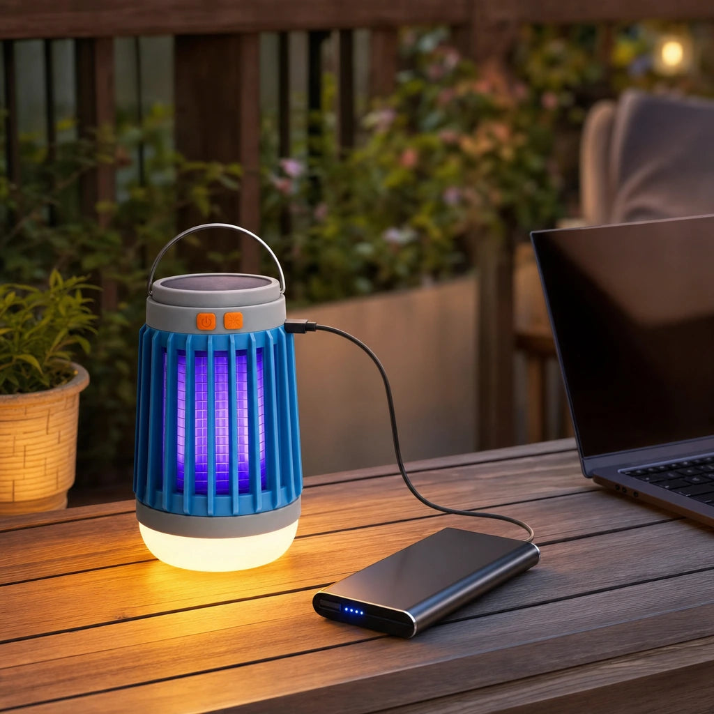 Block 1 — Solar & USB Rechargeable Mosquito Killer Lamp