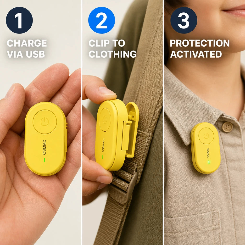 Wearable Ultrasonic Insect Repeller – Flea & Mite Device