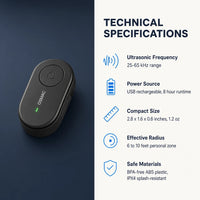 Wearable Ultrasonic Insect Repeller – Flea & Mite Device