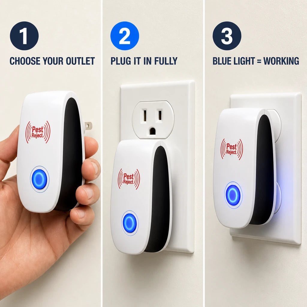 Ultrasonic Pest Repellent Plug-In – Mice & Spiders