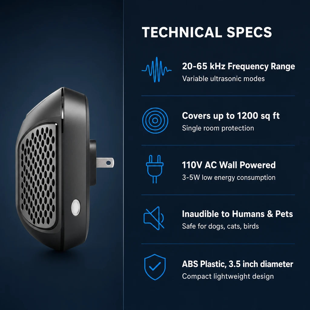 4-in-1 Ultrasonic Pest Repeller – Insects & Mosquitoes