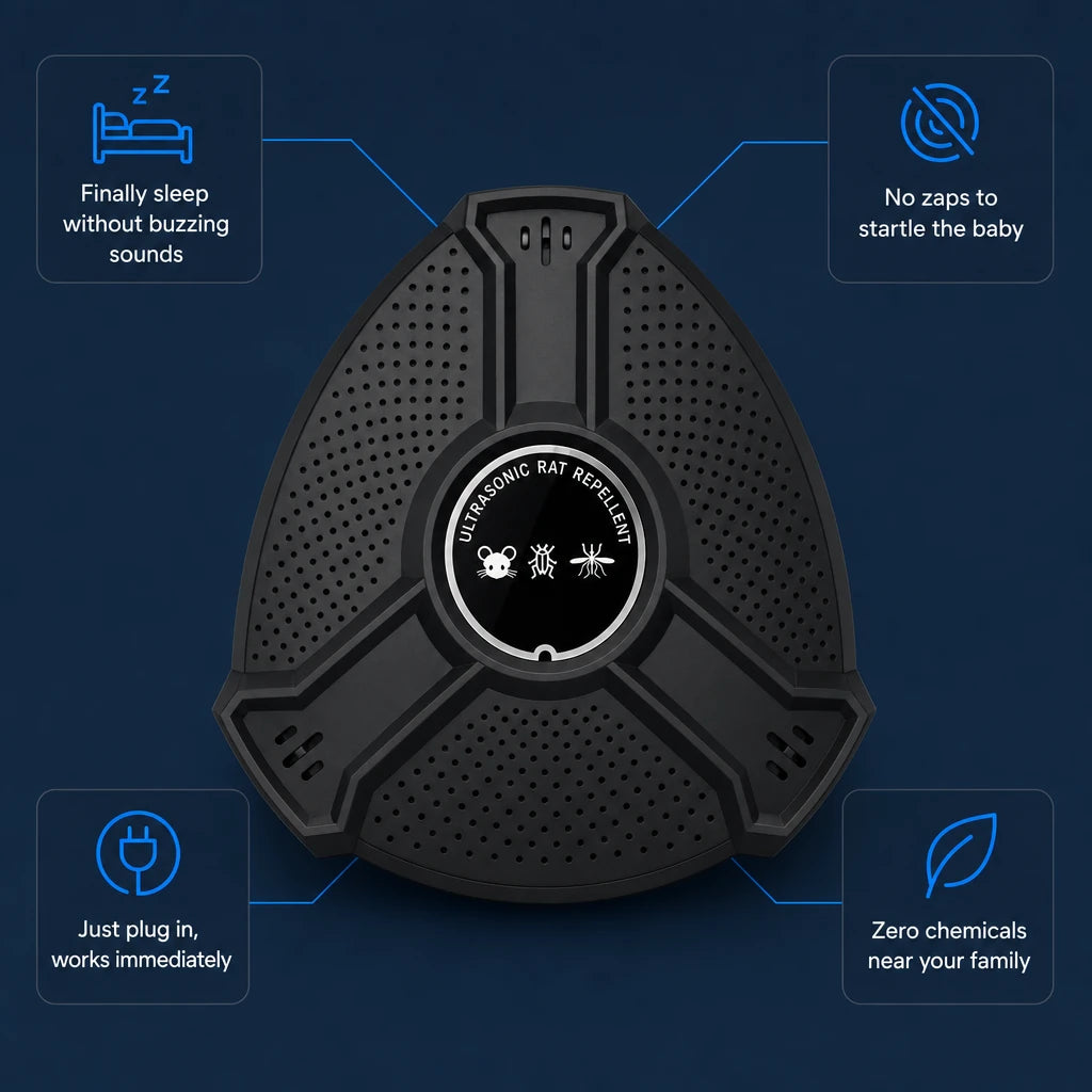High-Power Ultrasonic Pest Repeller – Rodent