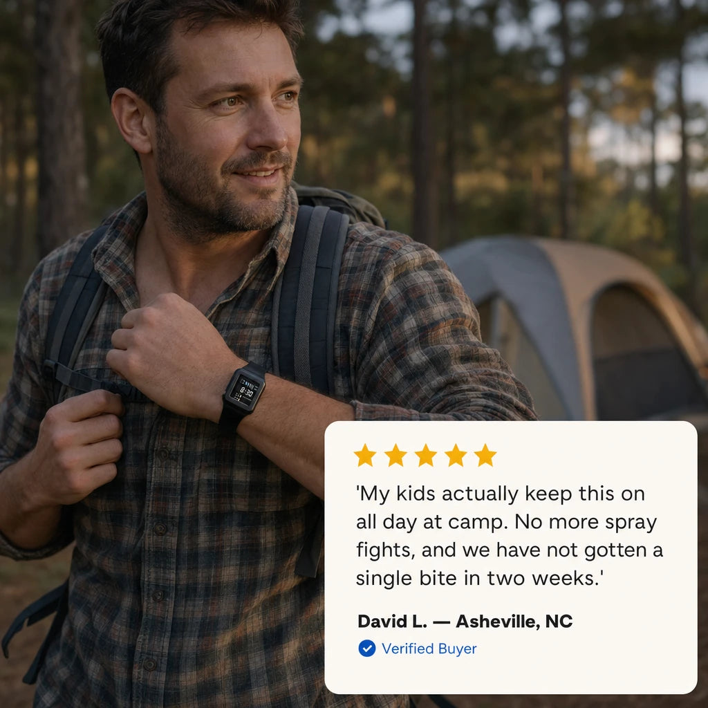 Ultrasonic Mosquito Repellent Wristband with Time Display