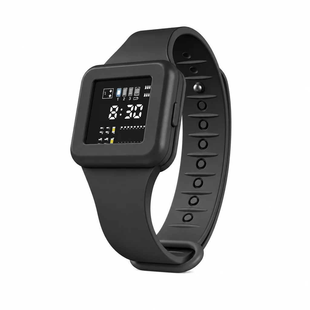 Ultrasonic Mosquito Repellent Wristband with Time Display