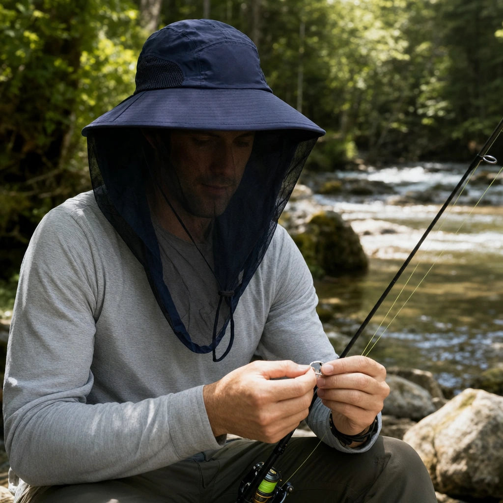 Block 3 — UV Protection Hat with Insect Mesh