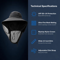 UV Protection Hat with Insect Mesh