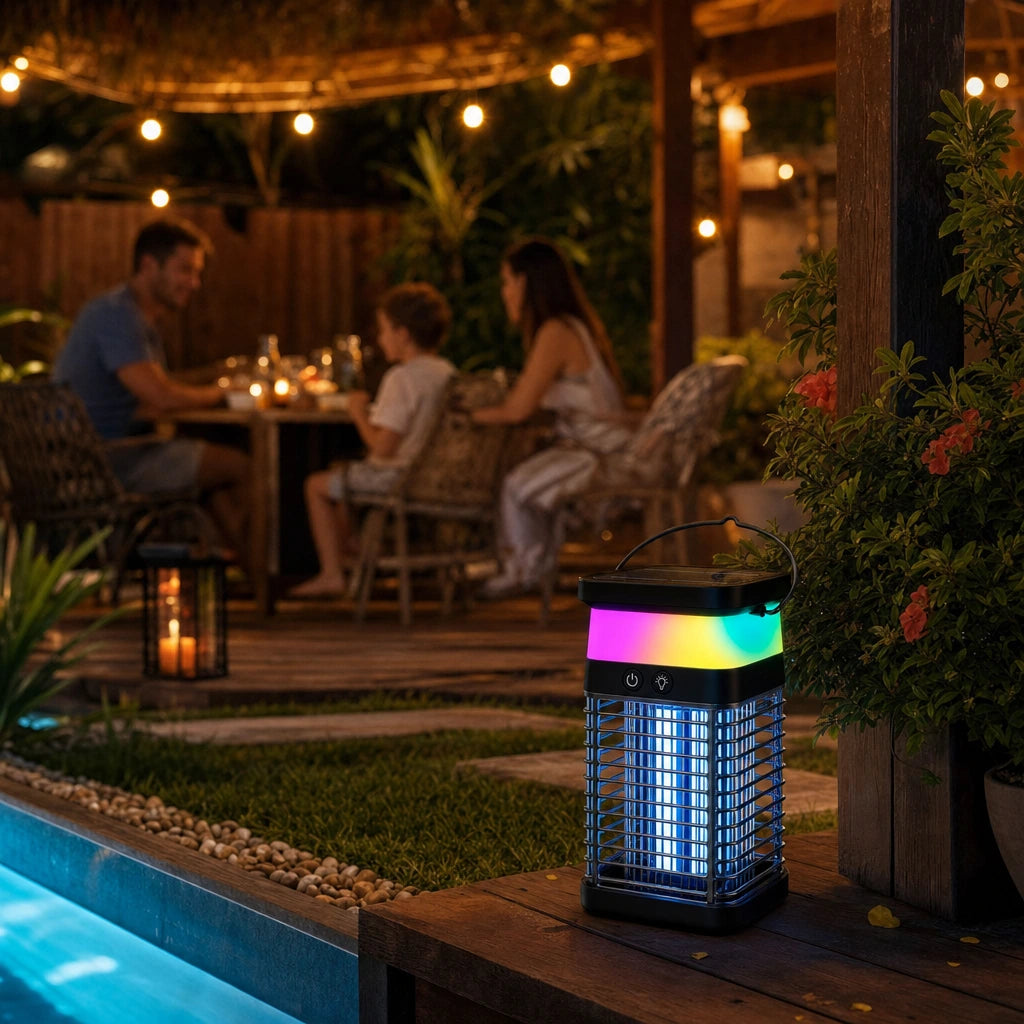 Block 1 — Waterproof Mosquito Killer Lamp with RGB Lighting